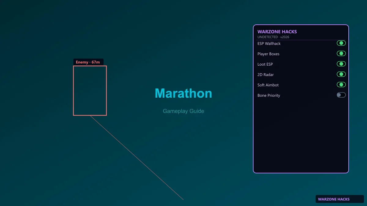 Marathon Cheat status dashboard showing undetected status